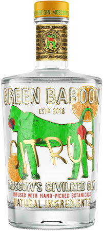 Джин "Green Baboon" Citrus, 0.7 л