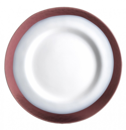 Тарелка Zafferano, "Strip", Glass plate purple/white