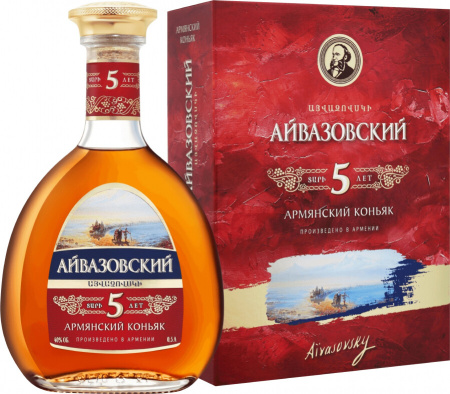 Коньяк "Айвазовский" 5-летний, в подарочной коробке, 0.5 л