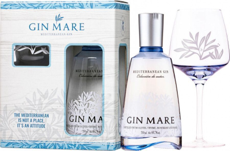 Джин Gin Mare, gift box with glass, 0.7 л