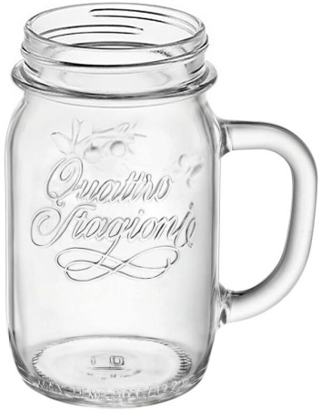 Ёмкости Bormioli Rocco, "Quattro" Jar With Handle without Cover, Set of 12 pcs, 415 мл